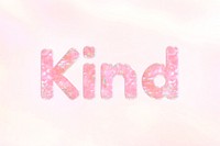 Pastel pink kind text holographic effect font