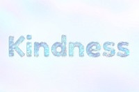Shiny kindness text holographic pastel font