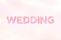 Wedding pink holographic text bold font typography