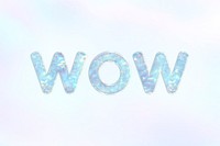 Pastel wow text word art holographic typography