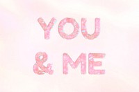 Shiny you & me pink gradient holographic pastel