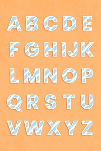 Abc font collection graphic psd