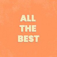 All the best candy word vector candy stripe font