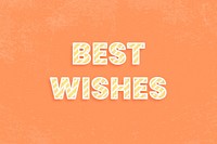 Best wishes candy cane font block letter typography word art vector
