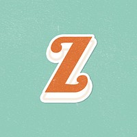 Letter Z retro bold font typography and lettering