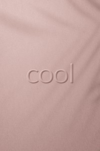 Word cool embossed letter typography design