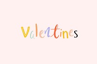 Doodle font valentines typography psd hand drawn