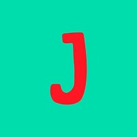 Letter J vector hand drawn typography
