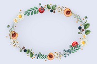 Botanical wreath vector with design space