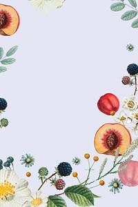 Flower and fruit frame with design space