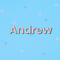 Andrew male name typography text