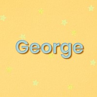 Male name George typography word