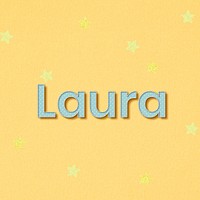 Female name Lauray typography word