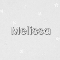 Melissa female name lettering typography