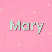Mary polka dot typography word
