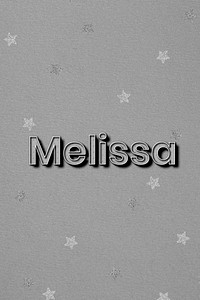 Melissa name polka dot lettering font typography
