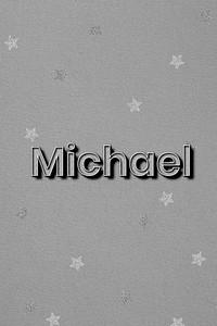 Michael name polka dot lettering font typography