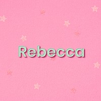 Rebecca polka dot typography word