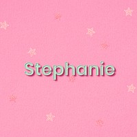 Stephanie polka dot typography word