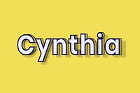 Dotted Cynthia female name retro