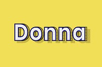 Donna name dotted pattern font typography