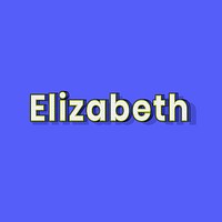 Elizabeth name retro dotted style design