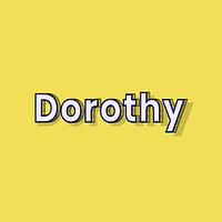 Dorothy name retro dotted style design