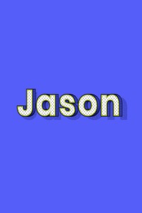 Dotted Jason male name retro