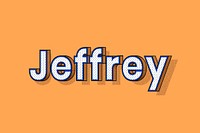 Male name Jeffrey typography text