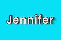 Dotted Jennifer female name retro