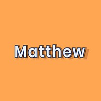 Dotted Matthew male name retro