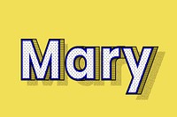 Female name Mary typography lettering
