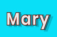 Dotted Mary female name retro