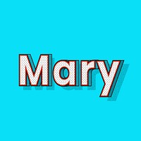 Female name Mary typography lettering