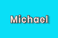 Michael name dotted pattern font typography