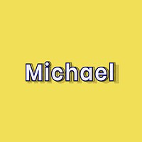 Michael name retro dotted style design