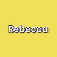 Rebecca name retro dotted style design