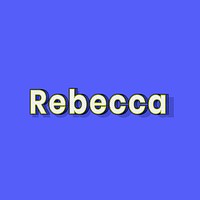 Female name Rebecca typography lettering