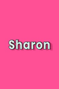 Dotted Sharon female name retro