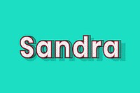 Sandra name dotted pattern font typography