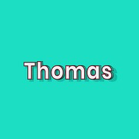 Thomas name lettering font shadow retro typography