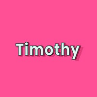 Timothy male name retro polka dot lettering