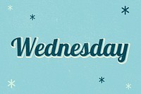 Wednesday text vintage star decorated typography