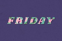 Colorful Friday day lettering