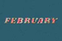 Feb floral pattern font typography