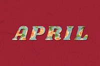 April floral pattern font typography