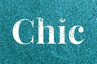 Chill word typography glitter font