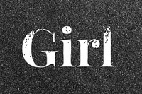 Girl lettering typography glitter font
