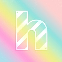Psd letter h rainbow gradient