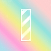Psd letter l rainbow gradient